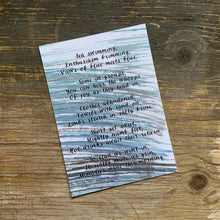 Load image into Gallery viewer, Sea Swimming poem postcard