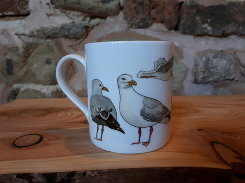 Seagulls / Herring Gull china mug by Alice Draws the Line