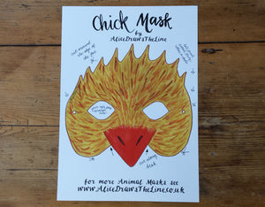 Printable Chick mask